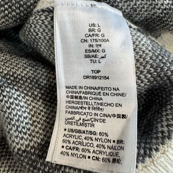 Daily Ritual Women’s Zebra Striped Sweater Size Large Acrylic Blend Round Neck - Picture 8 of 9